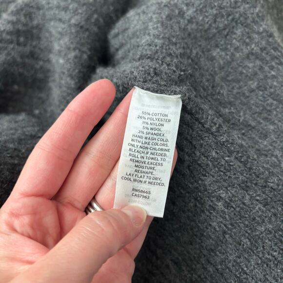 Caslon Women’s Long Line Duster Cardigan Sweater Sz L Cotton Wool Essential - Picture 11 of 15